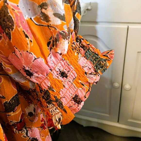 Kate & Sam Maxi Dress Sz XXL Tiered Floral Lined Long Sleeve Maxi Dress NWT - Picture 7 of 8